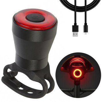 Задний фонарь "Кольцо" с зарядкой от USB на велосипед / Водонепроницаемый велофонарь/ Велосипедный стоп сигнал 234564952 фото