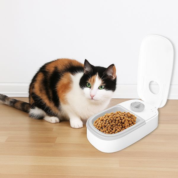 Автоматическая кормушка для кошек и собак pet feeder, 350 мл / Кормушка для животных / Умная кормушка для домашних животных 234590710 фото