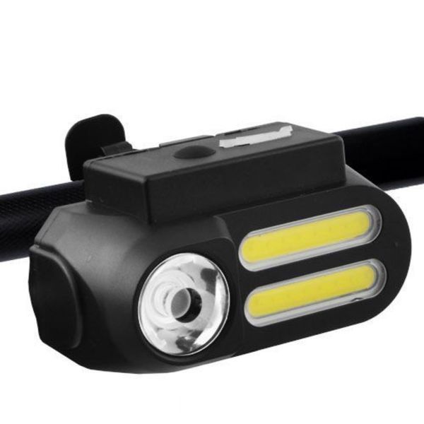 Велосипедний ліхтар BL-611-1LM+2COB, з USB та акумулятором 18650 / Ліхтар для велосипеда / Велофара на кермо 234570333 фото