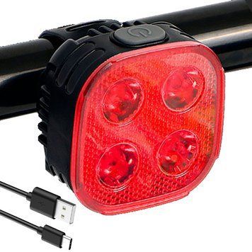 Велосипедный фонарь задний габаритный, FY-328-4LED / Велофонарь с функцией стоп-сигнала / Велофара 234579051 фото