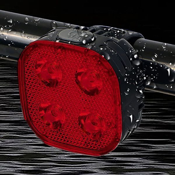 Велосипедный фонарь задний габаритный, FY-328-4LED / Велофонарь с функцией стоп-сигнала / Велофара 234579051 фото