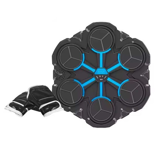 Музыкальный тренажер для бокса с перчатками (34&times;31,5&times;4см), от USB, Черный / Боксерский тренажер / Мишень для бокса 234576565 фото