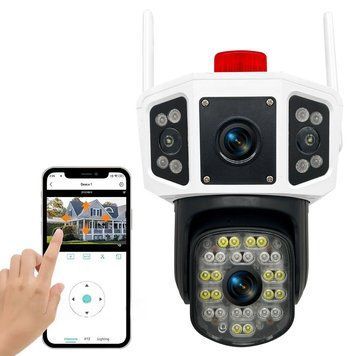 Поворотна WIFI камера відеоспостереження 3MP, YOOSEE yc101 / Вулична камера спостереження / IP камера 234575478 фото