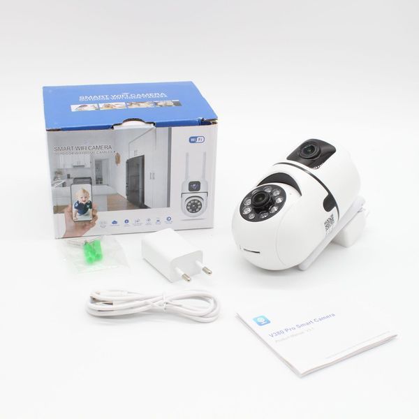 Вулична камера відеоспостереження WiFi, від мережі, Dual Lens E10 / Вайфай камера / Камера спостереження 234573636 фото