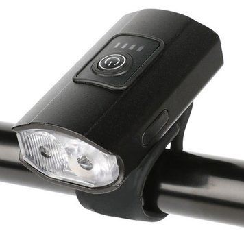 Велофара на руль с индикацией заряда, от USB, 2285-2XPE / Велосипедный фонарь / Фонарик на велосипед 234571360 фото