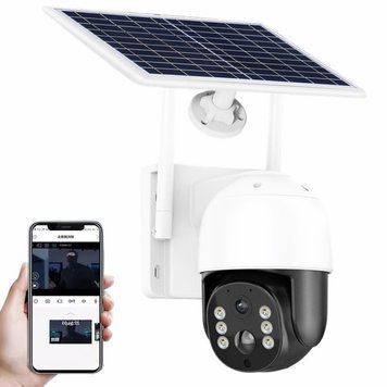 Уличная WiFi камера видеонаблюдения с солнечной панелью PTZ TQ5 / Вайфай камера / IP камера наблюдения 234573518 фото