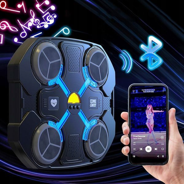 Настенный боксерский тренажер (32&times;27см) + 2 перчатки, с Bluetooth / Музыкальный тренажер для бокса / Боксерская мишень 234573989 фото