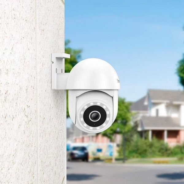 Уличная WiFi камера с влагозащитой, HOCO D2, Белый / Поворотная IP камера / Камера видеонаблюдения уличная 234581694 фото