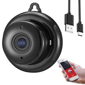 Бездротова міні камера відеоспостереження WiFi, 720p / Переносна WiFi камера з мікрофоном / Вайфай камера 234592187 фото