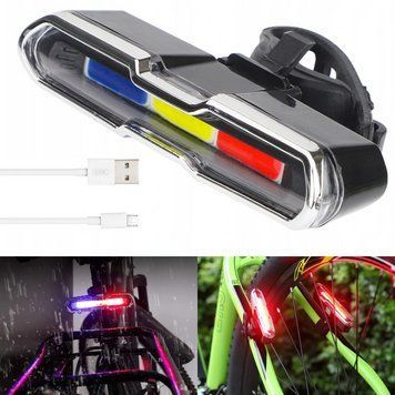 Стоп сигнал на велосипед з USB, &laquo;Поліція-NEW&raquo; / Задня фара велосипедна / Велоліхтар 234567771 фото