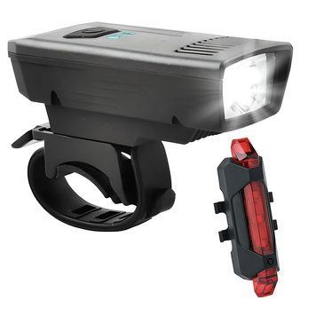 Велосипедный комплект велофара + стоп сигнал 1803-1-XPE + STOP-5LED / Аккумуляторный велосипедный фонарь 234567843 фото